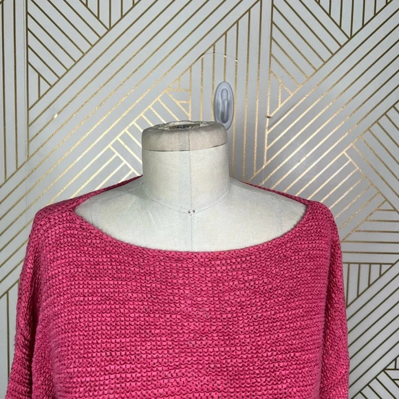 Eileen Fisher Vintage Cotton Knit Sweater in Pink Size US‎ Medium - Picture 2 of 9